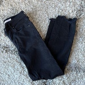 Levis distressed black skinny jeans